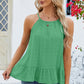 Tied Ruffled Round Neck Cami