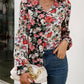 Ivy Lane Floral Print Collared Neck Long Sleeve Shirt