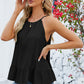 Tied Ruffled Round Neck Cami