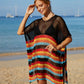 Cutout Striped Cover-Up with Tassel