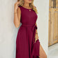 Tied Round Neck Sleeveless Dress