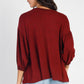 Cherish Apparel Drop Shoulder Puff Sleeve Top