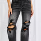 RISEN Full Size Lois Distressed Loose Fit Jeans