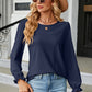 Round Neck Flounce Sleeve T-Shirt