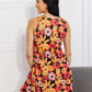 Yelete Full Size Floral Sleeveless Dress with Pockets