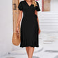 Surplice Neck Flutter Sleeve Dress