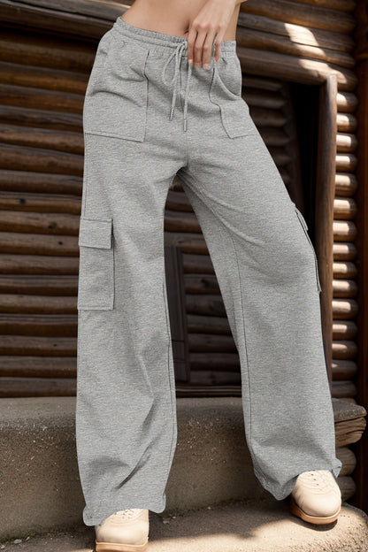 Drawstring Active Pants with Pockets