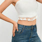 Tassel Eyelet Tube Top