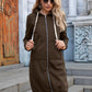 Ivy Lane Zip-Up Longline Hoodie with Pockets