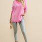 Striped V-Neck Long Sleeve Top