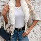 Fringe Fuzzy Open Front Poncho