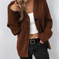 Button-Down Long Sleeve Hooded Sweater