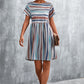 Striped Round Neck Dress