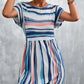 Striped Round Neck Dress