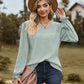 Round Neck Puff Sleeve Blouse