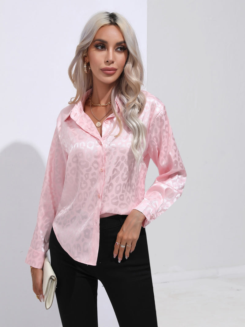 Printed Collared Neck Buttoned Shirt