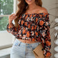 Floral Smocked Off-Shoulder Peplum Top