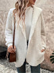 Open Front Long Sleeve Hooded Fuzzy Cardigan Ivory