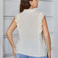 Plus Size Ruffled Cap Sleeve Shirt