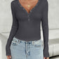 Devine V-Neck Long Sleeve T-Shirt