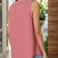 Full Size Ruched V-Neck Tank