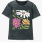 Flower Graphic Round Neck Short Sleeve T-Shirt