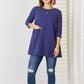 Pocketed Round Neck Half Sleeve Blouse