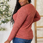 Ribbed V-Neck Long Sleeve T-Shirt