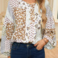 Printed Button Up Long Sleeve Shirt