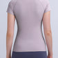 Round Neck Short Sleeve Active Top