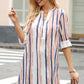 Striped High-Low Longline Shirt