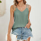 Eyelet V-Neck Double Spaghetti Straps Cami