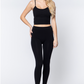 ACTIVE BASIC Round Neck Crop Rib Seamless Cami