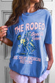 Graphic Round Neck Short Sleeve T-Shirt Blue Purple