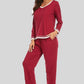 V-Neck Top and Pants Lounge Set