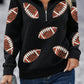 Sequin Football Long Sleeve Sweatshirt