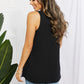 Blumin Apparel Chance of Sun Full Size Ribbed V-Neck Tank in Black