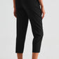 Elastic Waist Cropped Sports Pants