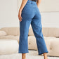 RFM Crop Chloe Full Size Tummy Control High Waist Raw Hem Jeans