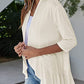 Open Front Three-Quarter Sleeve Cardigan