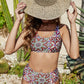 Floral Crisscross Tie Back Bikini Set