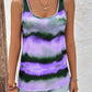 Tie-Dye Scoop Neck Wide Strap Tank