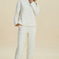 Double Take Full Size Texture Round Neck Long Sleeve Top and Pants Set