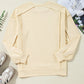 Exposed Seam Round Neck Long Sleeve Sweatshirt