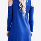 Cold-Shoulder Long Sleeve Round Neck Dress