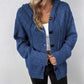 Button-Down Long Sleeve Hooded Sweater