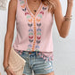 Tassel Printed V-Neck Tank