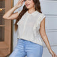 Plus Size Ruffled Cap Sleeve Shirt