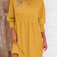 Round Neck Lantern Sleeve Mini Dress