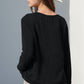 Double Take Full Size Notched Thumbhole Long Sleeve T-Shirt